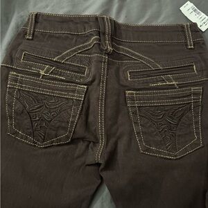 Brown denim jeans